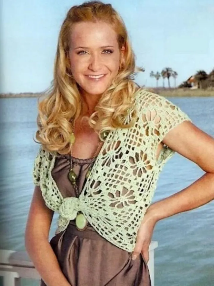 Crochet top patterns , cover up crochet, bolero women pattern PDF