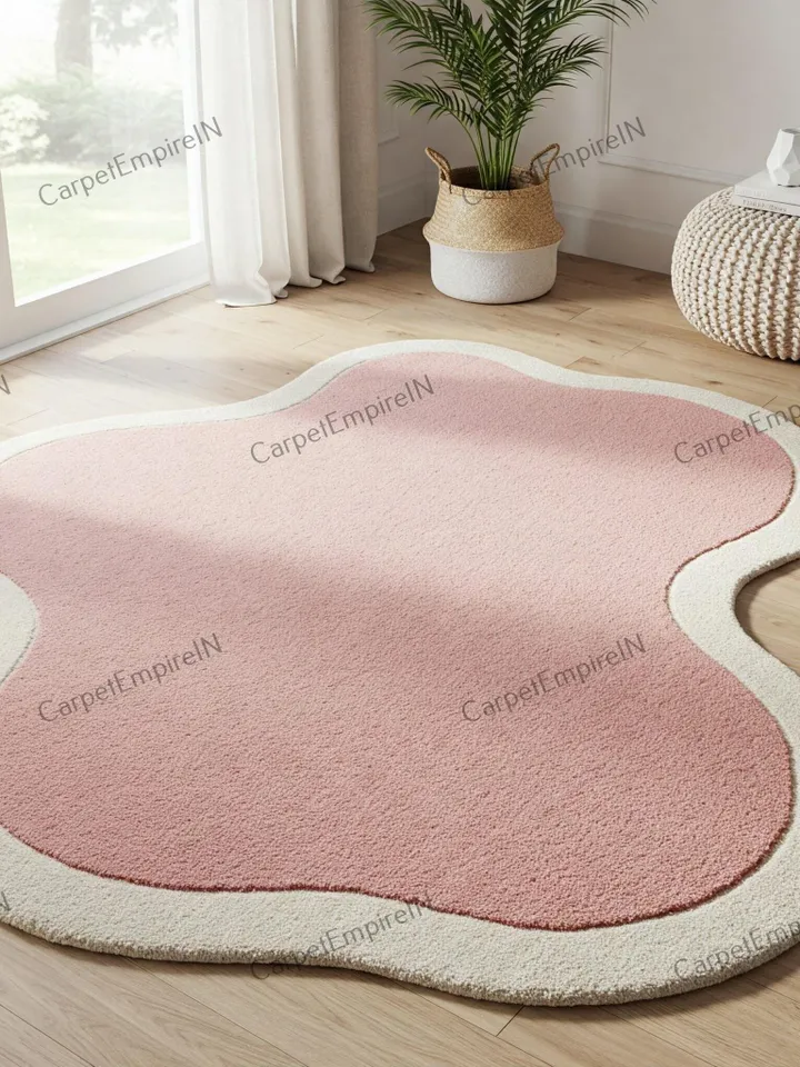 Pink Cloud-Shaped Area Rug | Modern Abstract Rug, Nursery, Home rug, Living Room Rug, Dining decor, Bedroom Rug, 3x5, 4x6, 5x7, 8x10, 10x14