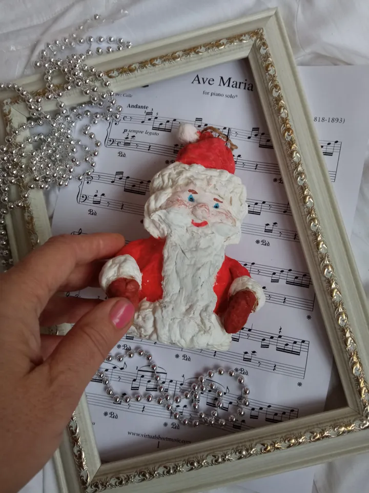 Santa Claus pendant. Нandmade
Christmas decor Xmas Santa. Christmas tree toy Holidays gifts