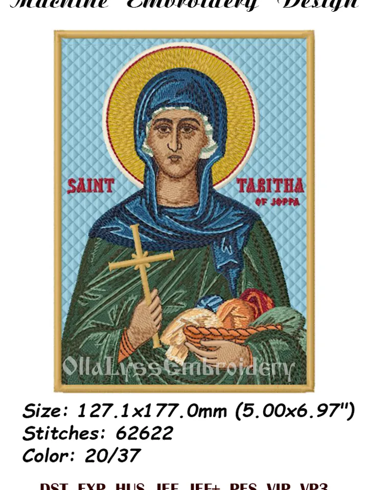 Icon of Saint Tabitha embroidery design