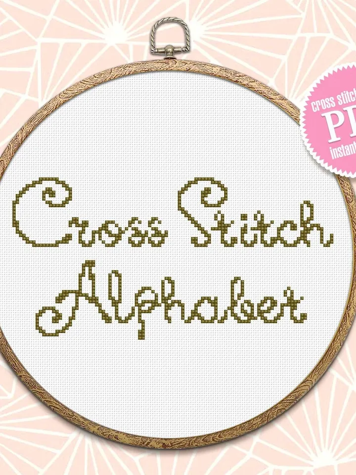Alphabet cross stitch pattern PDF Calligraphy stitch, Handwriting font cross stitch, Letters cross stitch chart, Digital download PDF #A3