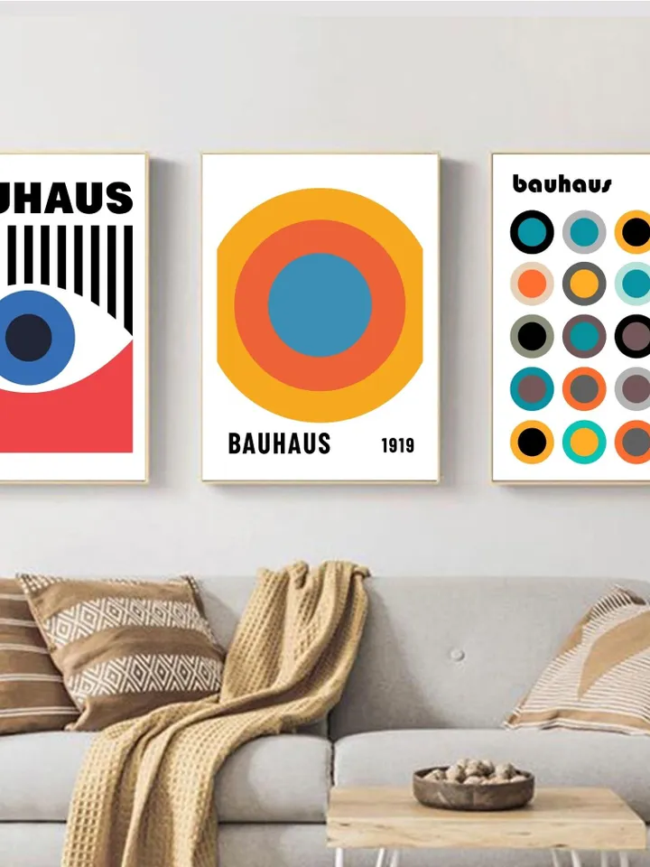 Bauhaus Poster Set of 12, green bauhaus poster, pink bauhaus poster, bauhaus print art, black bauhaus poster, Bauhaus Exhibition, digital
