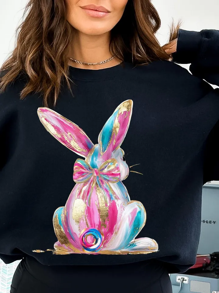 Brushstroke bunny easter png, bunny coquette bow png, pink bunny png, easter png, retro easter png, Png, Girls easter png, preppy easter png