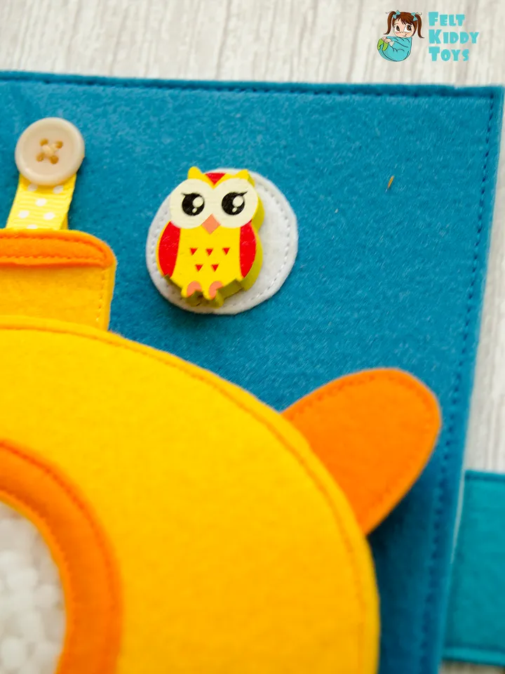 Submarine Quiet book page, Pattern and Tutorial, PDF+SVG files