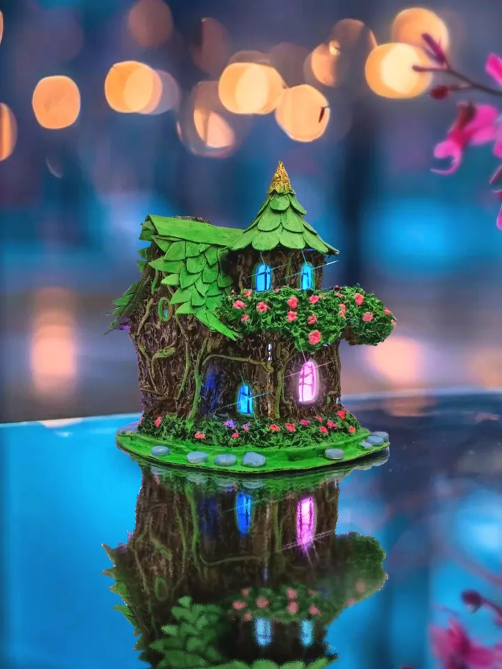 Night light "Elves House" Fairy house Kids lamp Bedroom lamp
