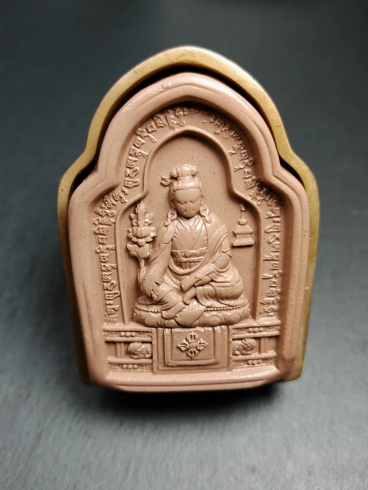 Jigme Lingpa Tsa Tsa Mold,Gandhanra Handmade Tibetan Tsha Tsha Statue Mould,9cm Height