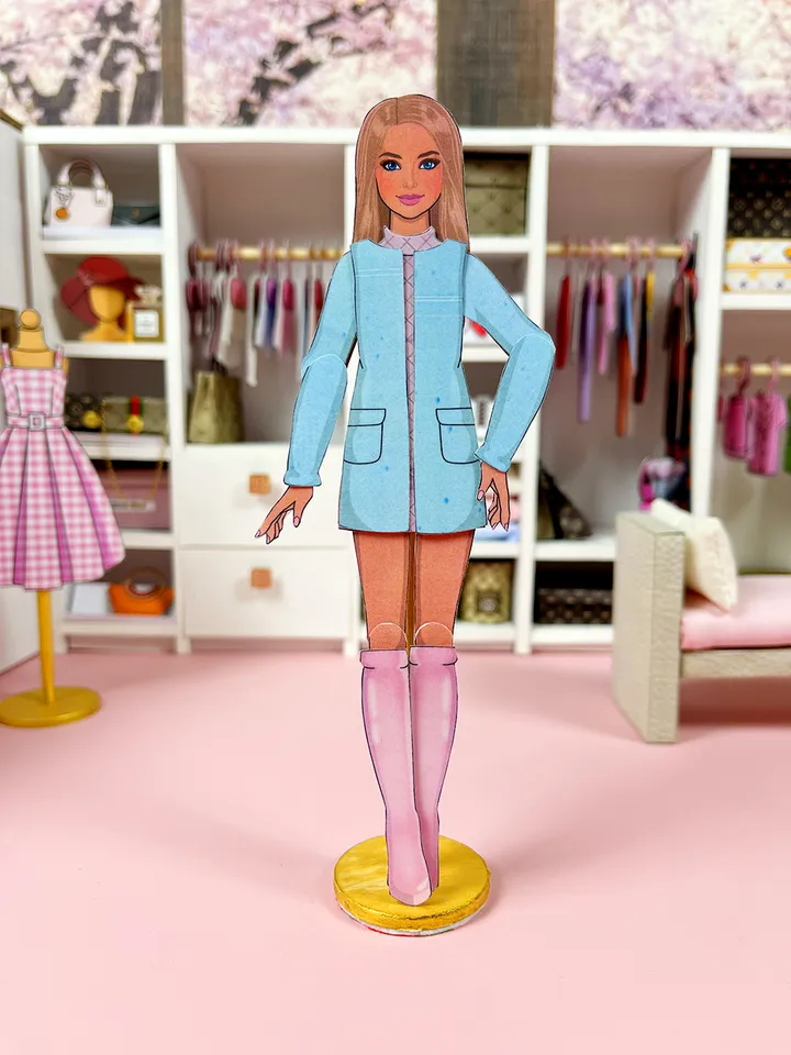 Spring wardrobe for paper Barbie