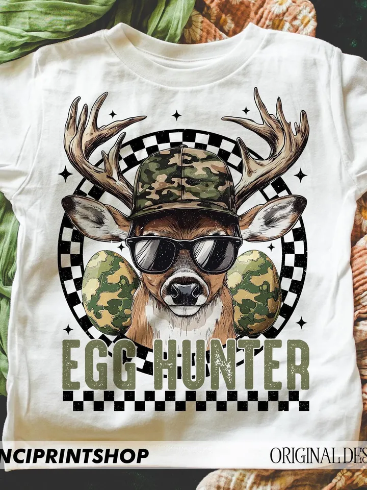 Deer Hunter Sublimation Png, Easter Kids png, Toddler Easter png, Deer Buck Backward Cap Hunting Png, Egg Hunter, Boys Easter Png, Boy png