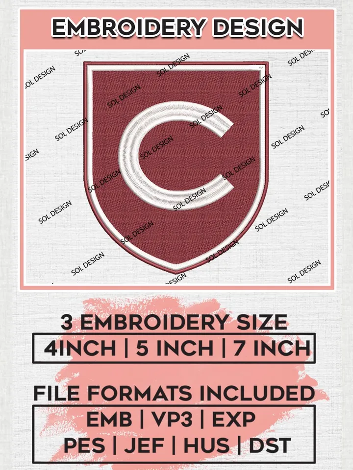 Colgate Raiders NCAA Team Logo Machine Embroidery Design, NCAA Colgate Raiders Embroidery Design Design files, NCAA Team Embroidery Designs, NCAA Machine Embroidery Designs, Digital Download