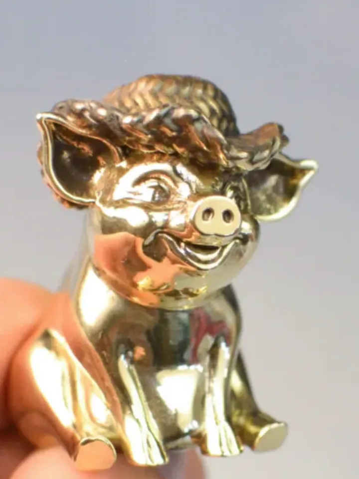 Charming pig in a hat
