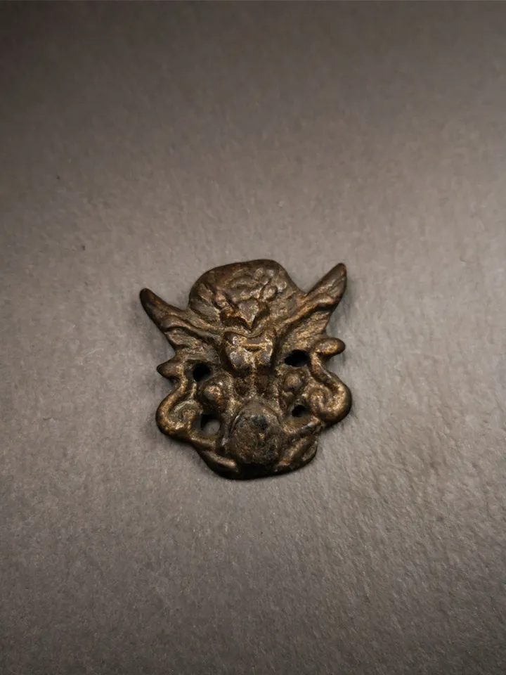 Gandhanra Handmade Tibetan Buddhist Amulet Garuda,Garula,Suparna,Golden-winged Bird Pendant,Made of Thokcha,1.65"