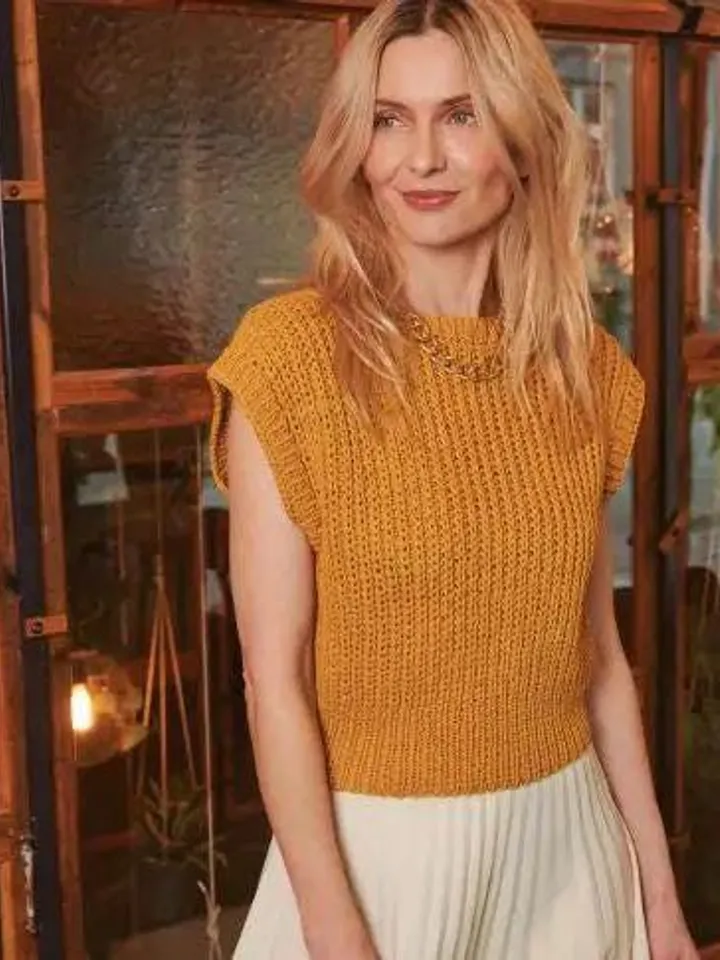 Sweater vest pattern, rib vest waistcoat, women ladies top, sleeveless cardigan pdf, knitting pattern