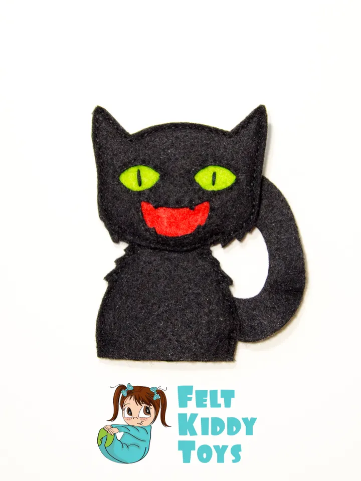 Halloween finger puppets, Pattern and Tutorial, PDF and SVG