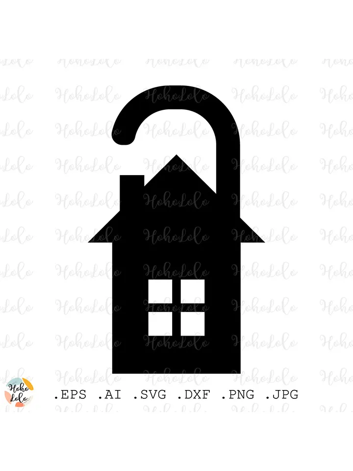 Door Hanger Svg, Door Hanger Silhouette, Door Hanger Template Cutting files, Door Hanger Cricut
