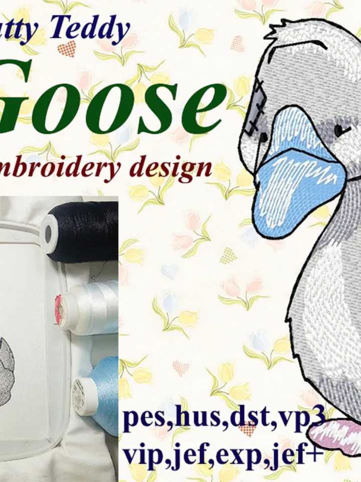 Goose Tatty Teddy Friend 2 Sizes   Embroidery Design