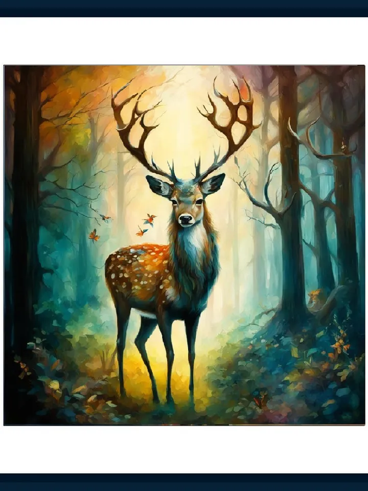 Majestic Stag: Digital Art for Nature Enthusiasts