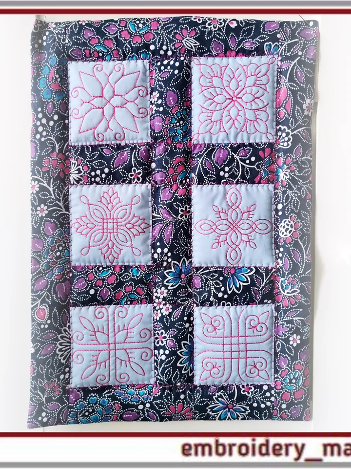 Set of 6 patterns for quilting Machine Embroidery Design by Embroidery Manavi 05