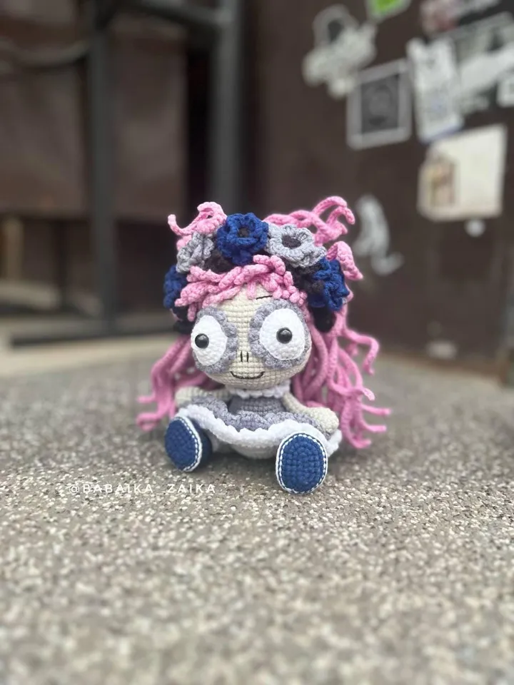 PDF Crochet Pink Muerte Doll Pattern, Halloween Pattern, Crochet Santa Muerte, Doll Crochet Pattern, Skull Doll, Monster Doll Pattern