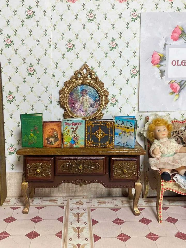 Book for a doll. 1:12. Book for a dollhouse. Handmade.