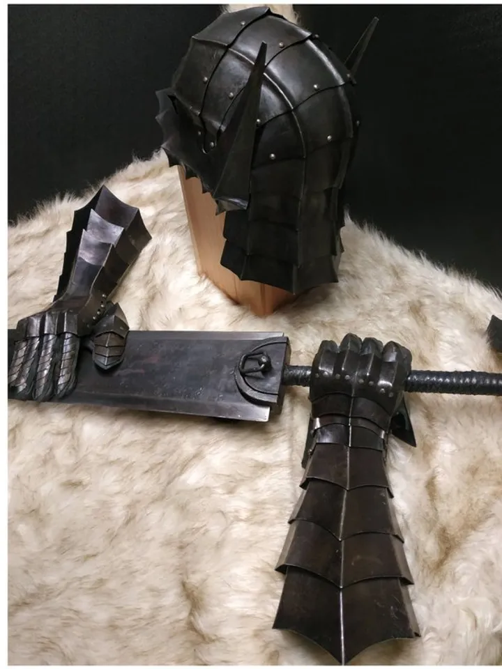 Berserk helmet ONLY - anime Berserk - Guts armor - cosplay - steel armor - helm