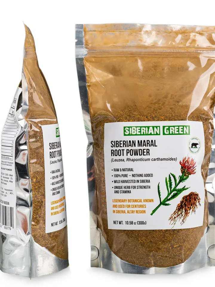 Leuzea Root Tea Loose Powder 300g Wild Harvested Maral Rhaponticum carthamoides from Altai