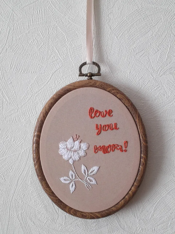 Flower for mom pattern pdf embroidery, Easy embroidery DIY