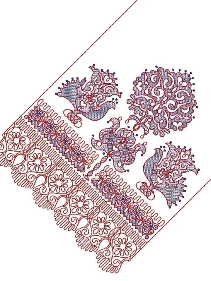 "Loaf" designs for machine embroidery
