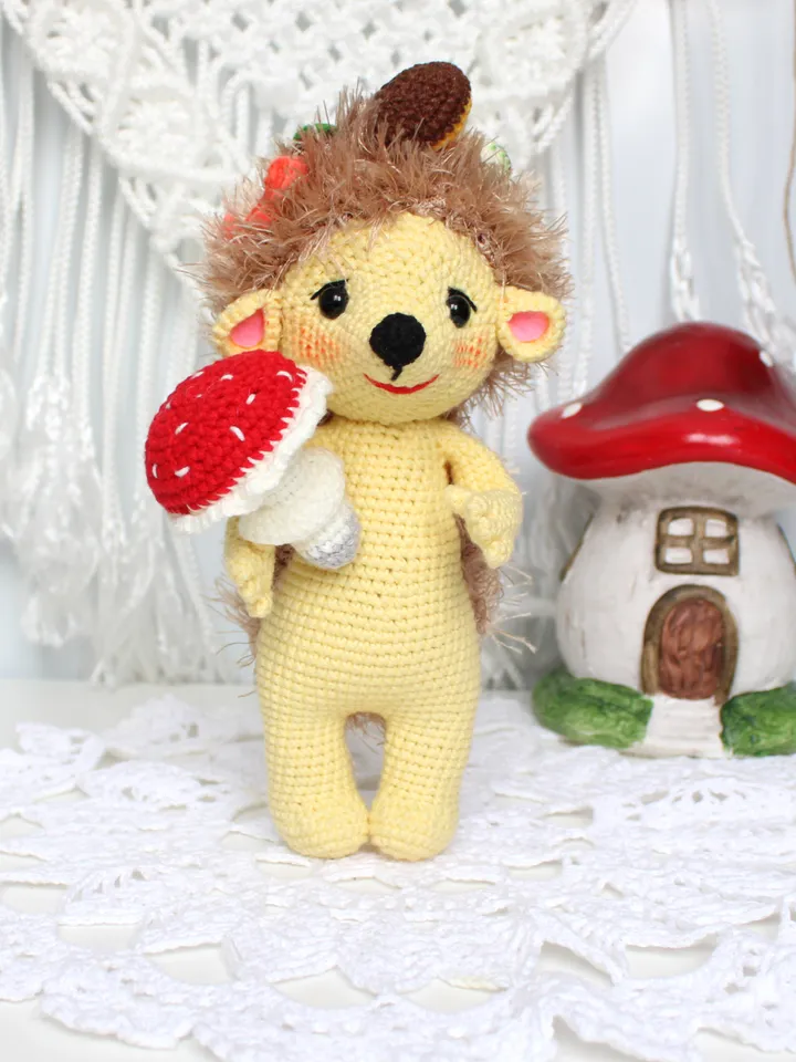 Crochet hedgehog pattern in English Amigurumi plush toy crochet tutorial