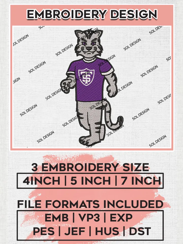 St Thomas Minnesota Tommies Team Mascot Logo Embroidery Design Files, NCAA St Thomas Minnesota Tommies Machine Embroidery, NCAA Teams, 3 sizes, NCAA Machine embroidery designs, Digital Download