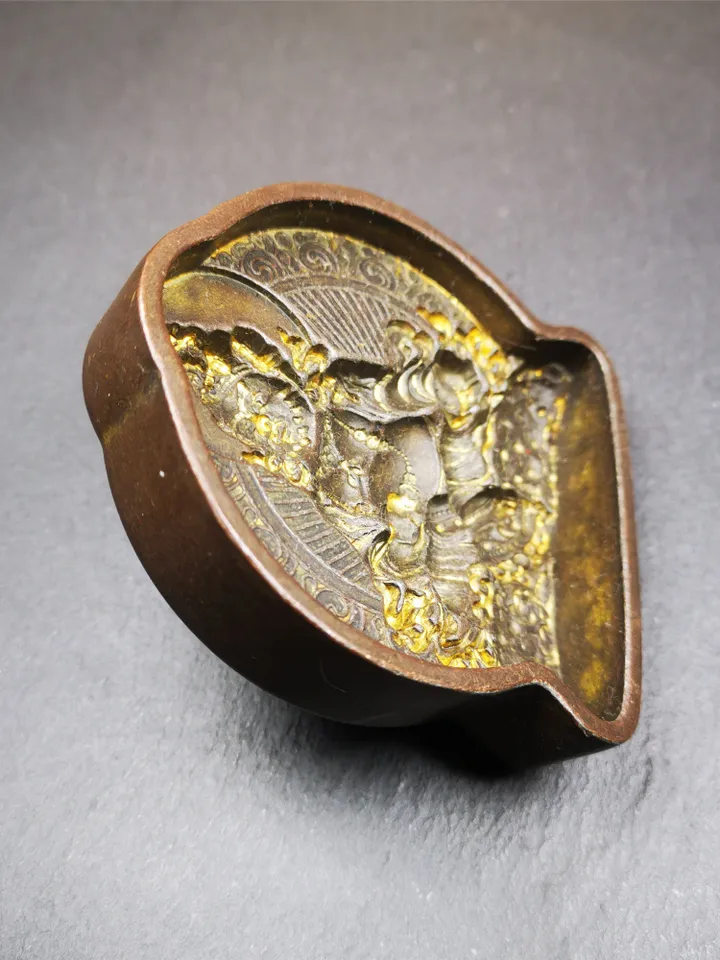 Gandhanra Handmade Tibetan Buddha Statue Tsa Tsa Mold,Yelllow Jambhala,Copper Mould For Making Clay Buddha Statue,Tsha Tsha