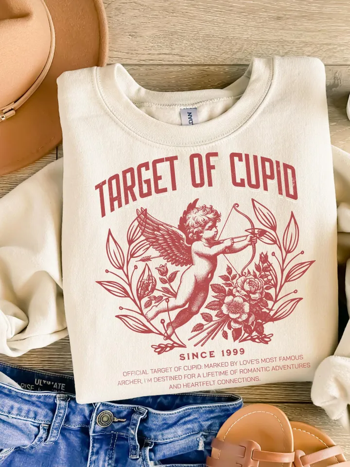Cupid's Target, Coquette Valentine, Social Club Png, Retro valentines png,valentines day png,Trendy png, Valentine Coquette Png,Valentine