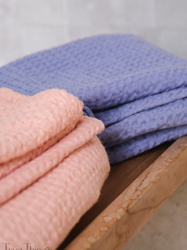 16 colors waffle linen bath towels / Linen bath towel set / Hand, face, body towel / Natural softened stonewashed linen / Organic flax
