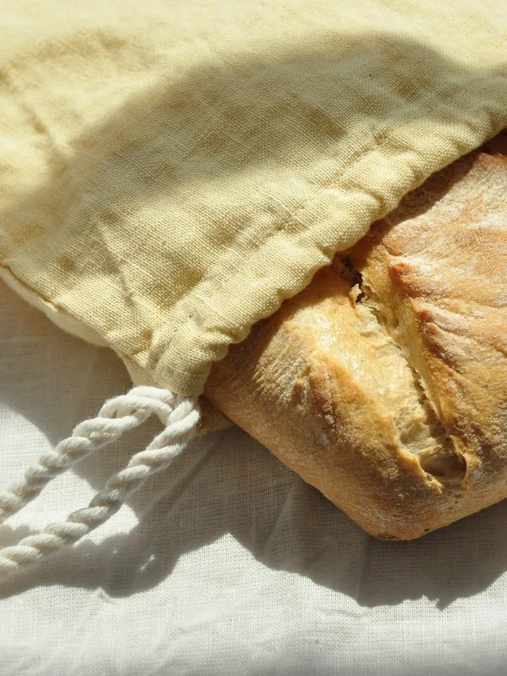 Zero waste linen bag / Bags set / Reusable washable food storage / Eco-friendly organic pocket / Natural bread drawstring bag / Vegan gift