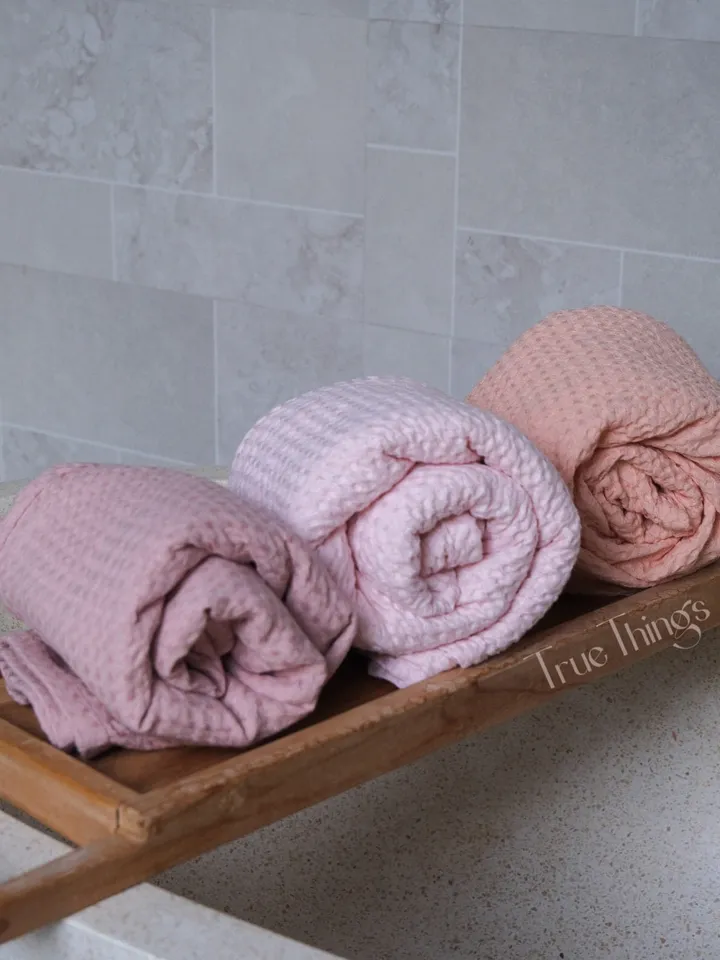 16 colors waffle linen bath towels / Linen bath towel set / Hand, face, body towel / Natural softened stonewashed linen / Organic flax