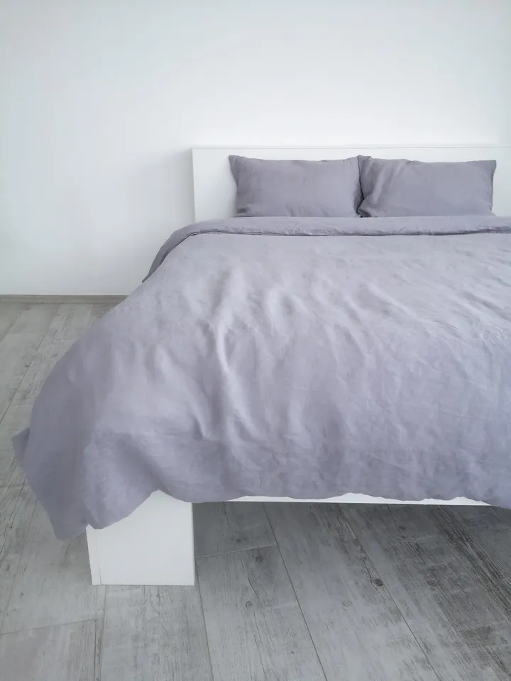 Muted lavender linen pillowcase / Gray purple pillow cover / King, Queen, Standard, Euro, Decorative, Custom size / Envelope closure