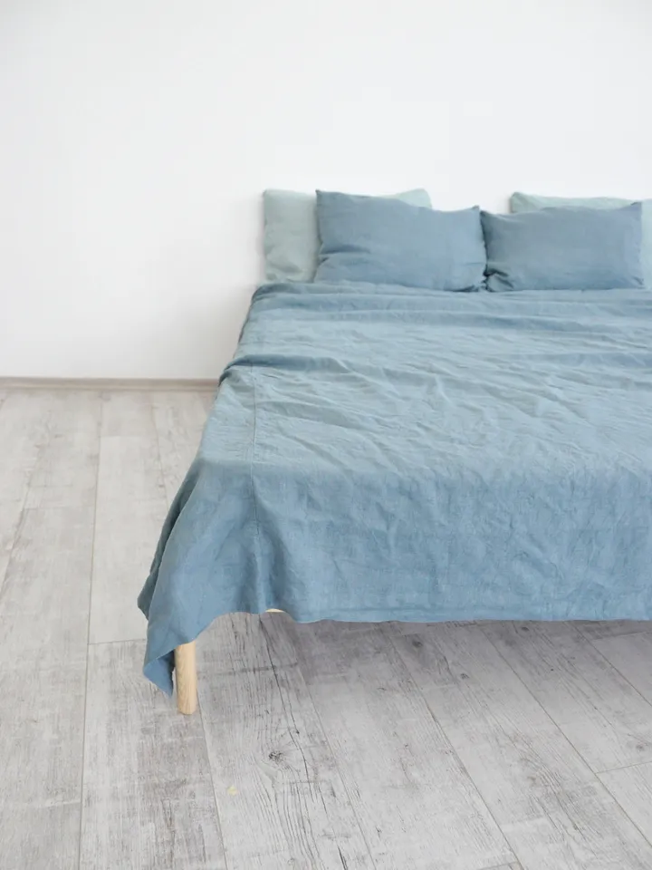 62+ colors linen sheet set / 1 flat sheet + 1 fitted sheet + 2 pillowcases / Softened linen bedding / Stonewashed linen / White bed sheets
