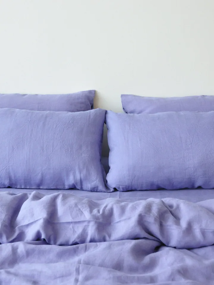 Lavender linen pillowcase / Gray purple pillow cover / King, Queen, Standard, Euro, Decorative, Custom size / Envelope closure