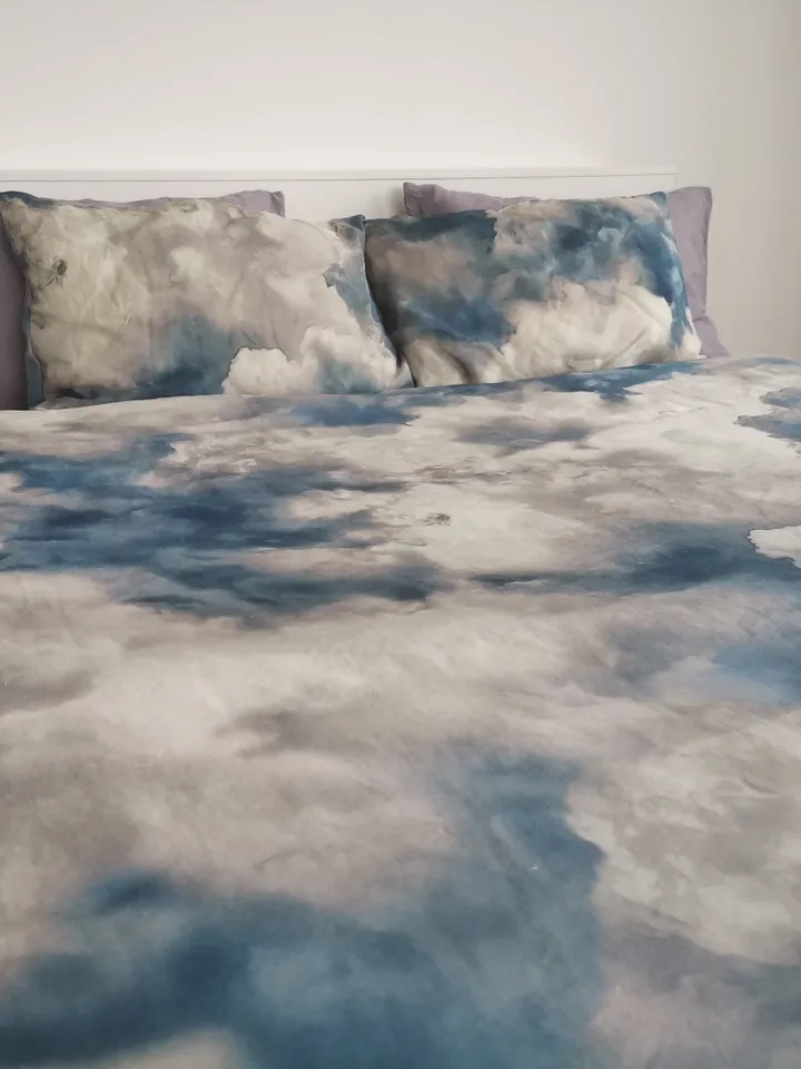 Cloudy sky linen pillowcase / Linen pillow cover / King, Queen, Standard, Euro, Decorative, Custom size / Envelope closure / Softened linen