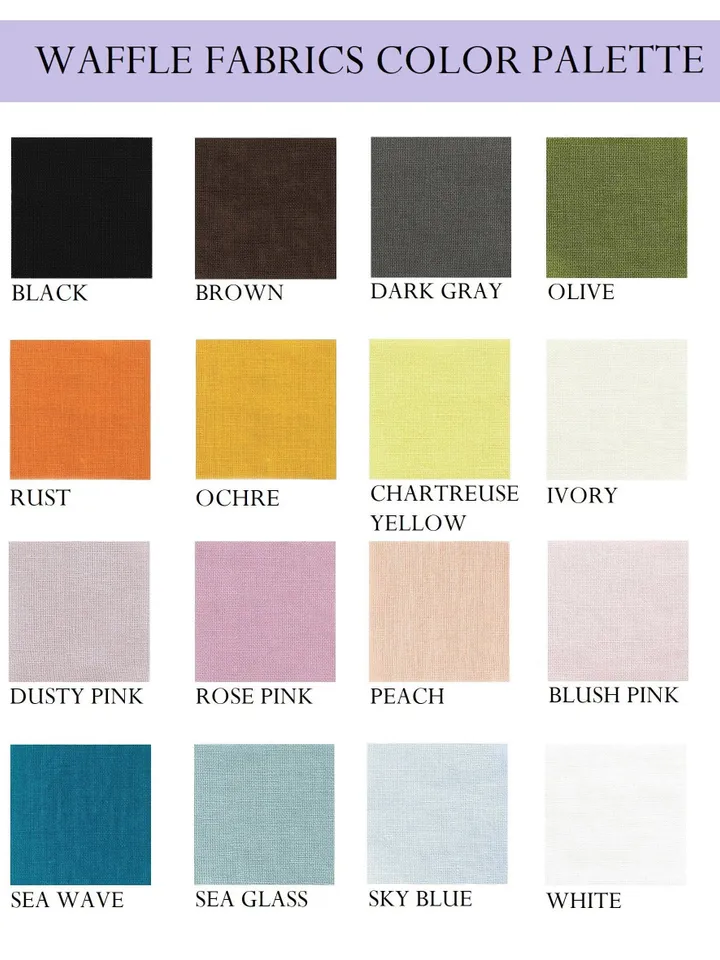 Double-sided waffle linen coverlet / Softened linen / Heavy weight / Twin, Full, Double, Queen, King, California King, Custom size bed cover