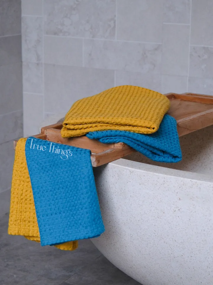 16 colors waffle linen bath towels / Linen bath towel set / Hand, face, body towel / Natural softened stonewashed linen / Organic flax
