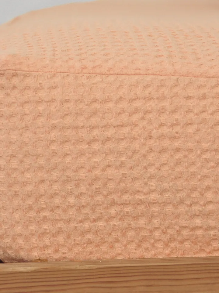 Peach waffle linen fitted sheet / 1 waffle fitted sheet / Softened linen sheet / Stonewashed linen / Linen bedsheet /