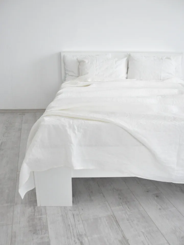 62+ colors linen sheet set / 1 flat sheet + 1 fitted sheet + 2 pillowcases / Softened linen bedding / Stonewashed linen / White bed sheets