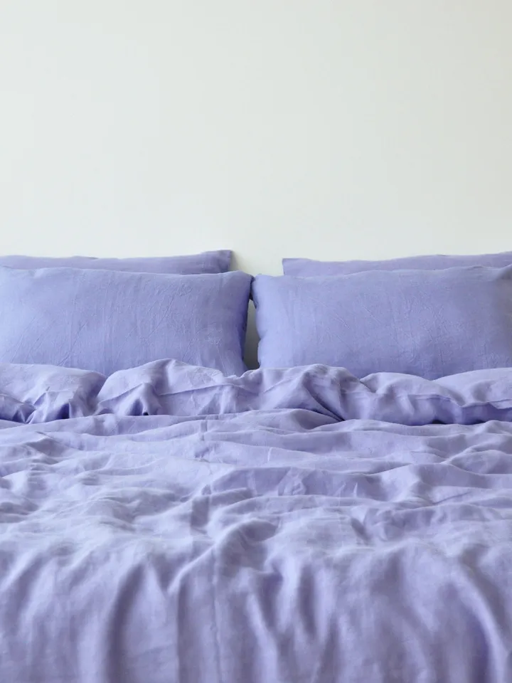 Lavender linen pillowcase / Gray purple pillow cover / King, Queen, Standard, Euro, Decorative, Custom size / Envelope closure
