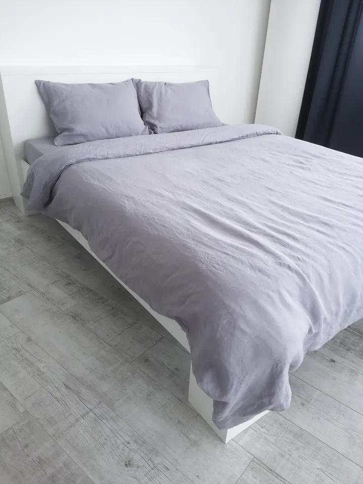 Muted lavender linen pillowcase / Gray purple pillow cover / King, Queen, Standard, Euro, Decorative, Custom size / Envelope closure