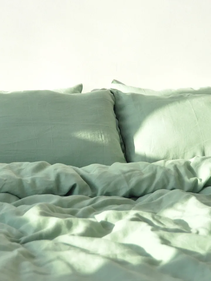 Sage green linen pillowcase / King, Queen, Standard, Euro, Square, Decorative, Toddler, Body, Lumbar, Custom size / Envelope closure