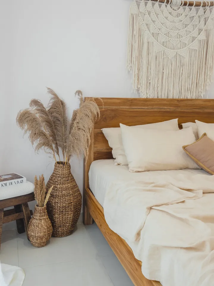 Beige linen fitted sheet / 1 Fitted sheet / Softened linen sheet / Stonewashed linen / Linen bedsheet / Farmhouse decor