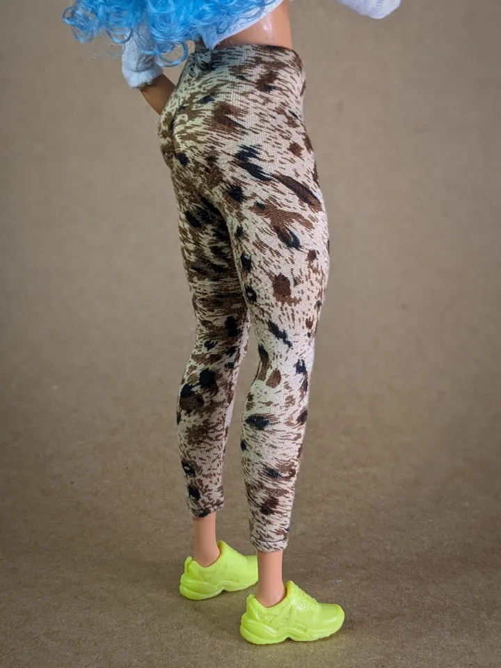 Leopard print leggings for 1/6 scale fashion female dolls