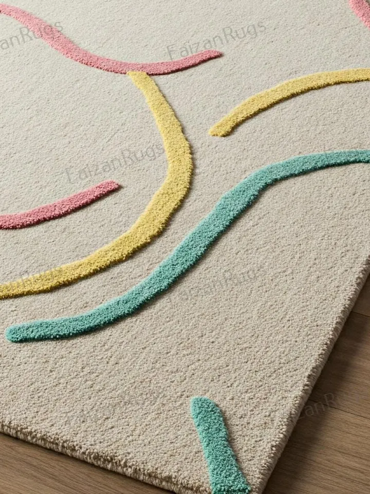 buy Multi color rug, Modern rug, Handmade, Wool rug, custom rug, Large area rug, Home rug, 9x12 area rug, phobie wiggles, 3x5,4x6,5x8,7x10