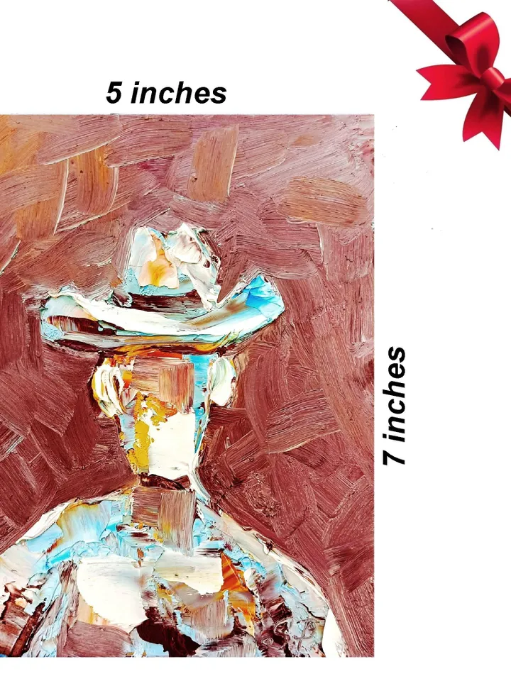 Abstract Portrait Of A Man Gay Body Painting Original Oil Painting Standing Person Portrait Painted oil painting Modern Surrealism Art 7x5
