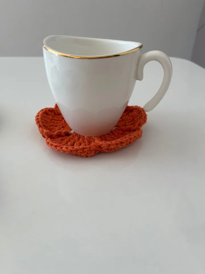 coaster crochet pattern, flower coaster crochet, easy coaster instant download